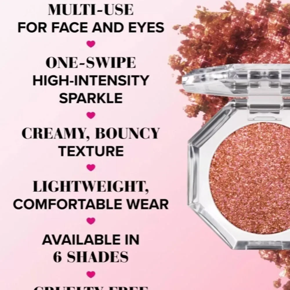 🌻 Too Faced Hypnotic Disco Crush High Shine Glitter Eye Sparkle New FullSz